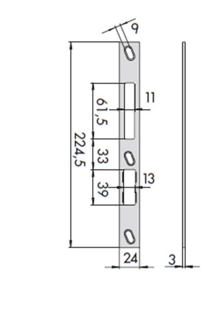 Cerradero Cisa Multitop plano inox pic/pal/rod - Imagen 1