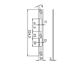 Cerradero Cisa Multitop plano inox pic/pal/rod - Imagen 1
