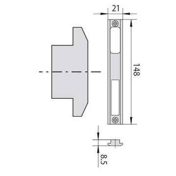 Cerradero Cisa para picaporte y palanca negro - Imagen 1