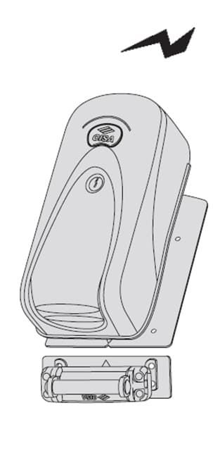 Cerradura Cisa eléctrica sobre puerta metal con botón y llave interior - Imagen 1