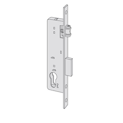 Cerradura Cisa New Fori rodillo+palanca F. inox E=35 sin cilindro - Imagen 1
