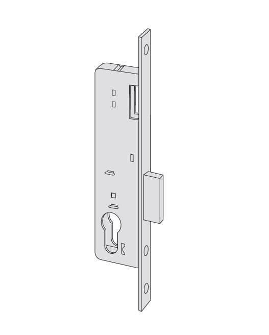 Cerradura Cisa New Fori solo palanca F. inox E=35 sin cilindro - Imagen 1