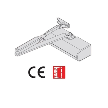 Cierrapuertas Cisa multifuerza 2+4 con o sin retención negro - Imagen 1