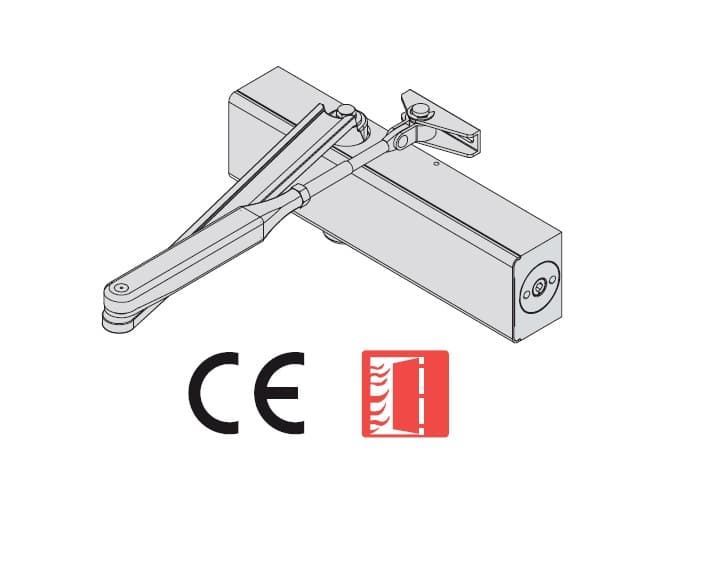 Cierrapuertas Cisa New professional-Plus f. regulable 2+6 con o sin retención blanco - Imagen 1