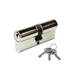 Cilindro Cisa Logoline niquel, leva corta, llave de serreta - Imagen 1