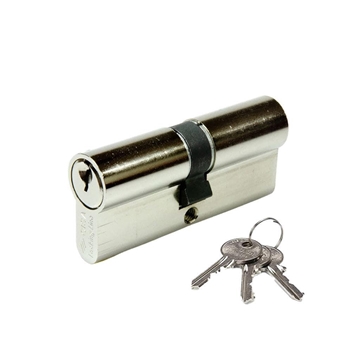 Cilindro Cisa Logoline niquel, leva corta, llave de serreta - Imagen 1